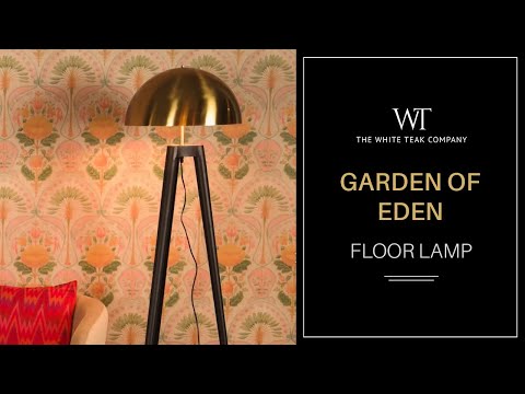 Garden Of Eden Floor Lamp | White Teak