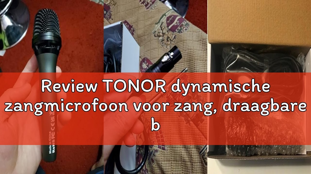 Review TONOR dynamische zangmicrofoon voor zang, draagbare bedrade karaokemicrofoon, cardioïde studi
