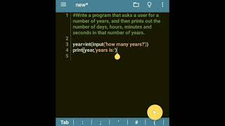 Python code to print no. of days, hours, minutes & seconds in given years #shorts