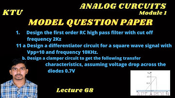 MODEL QUESTION PAPER PROBLEM DISCUSSION- MODULE 1
