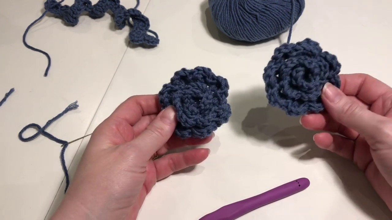 Crochet flower / rose Easy tutorial YouTube