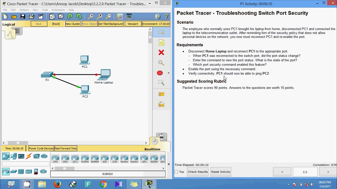 chapter 4 acl packet tracer activity