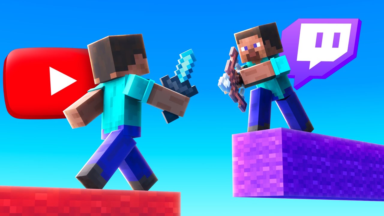 Youtube VS Twitch Viewers In Minecraft!