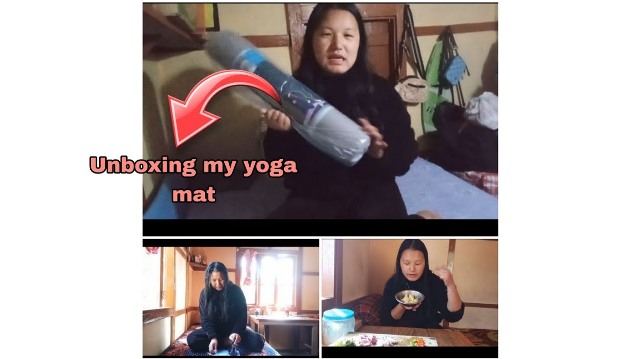 What i did in a day and unboxing my yoga mat// first time my unboxing video 😇