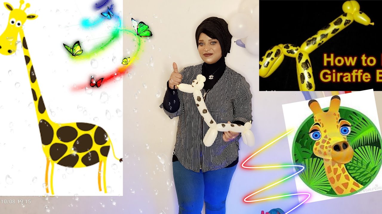 How to Make a Giraffe Balloon Animal _Animal Balloon _أفكار جديدة