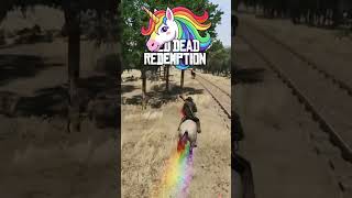 Red Dead Redemption But I’m Riding A Mythical Unicorn Absolute Chaos #shorts