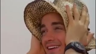 Cap fitting for Charles Leclerc in Bahrain 😂