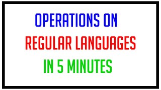 Famous operations on regular languages | Operations on Regular language in Theory of Computation Wealth