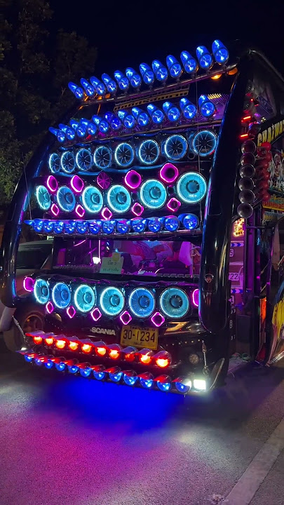 Girls Travel In Monster Bus #thailand #krabi #music #dj #travelvlog #monster #thai #tourist