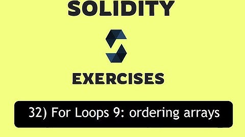 32- For Loops 9: ordering arrays