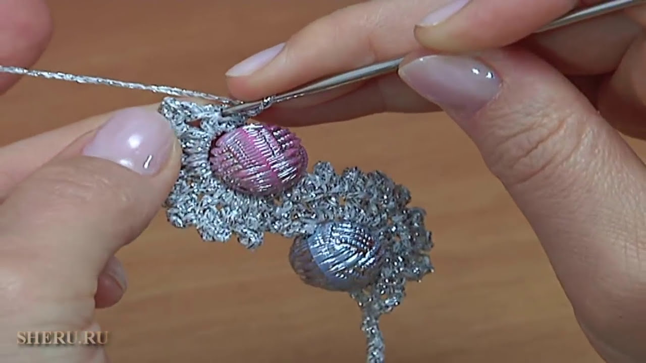 Украшение – шнур крючком Урок 166