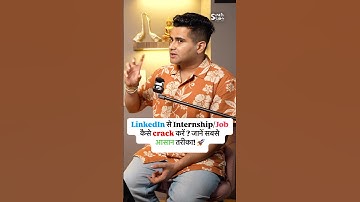 How to Crack Internships/Jobs via LinkedIn? Boost your chances now! 💼✨ Must Watch #shorts