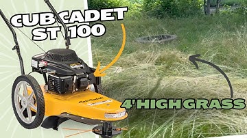 Best Way to Mow Tall Grass | Cub Cadet ST100 Review