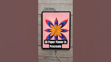 3D Paper Flower in Procreate #procreatetutorials #procreate #digitalart #3dart #digitalartbrushes