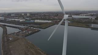 DJI Phantom 4 . Wind Turbine