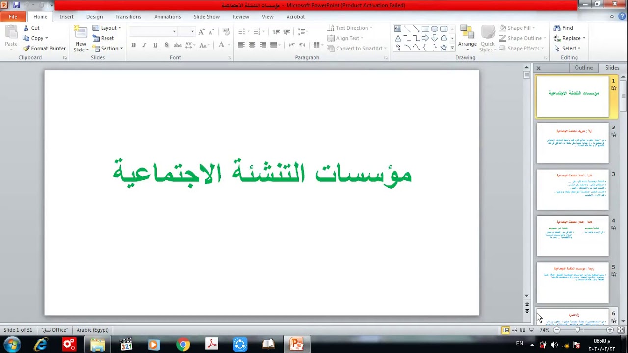 علم اجتماع - الصف الثاني الثانوي - مؤسسات التنشئة الاجتماعية