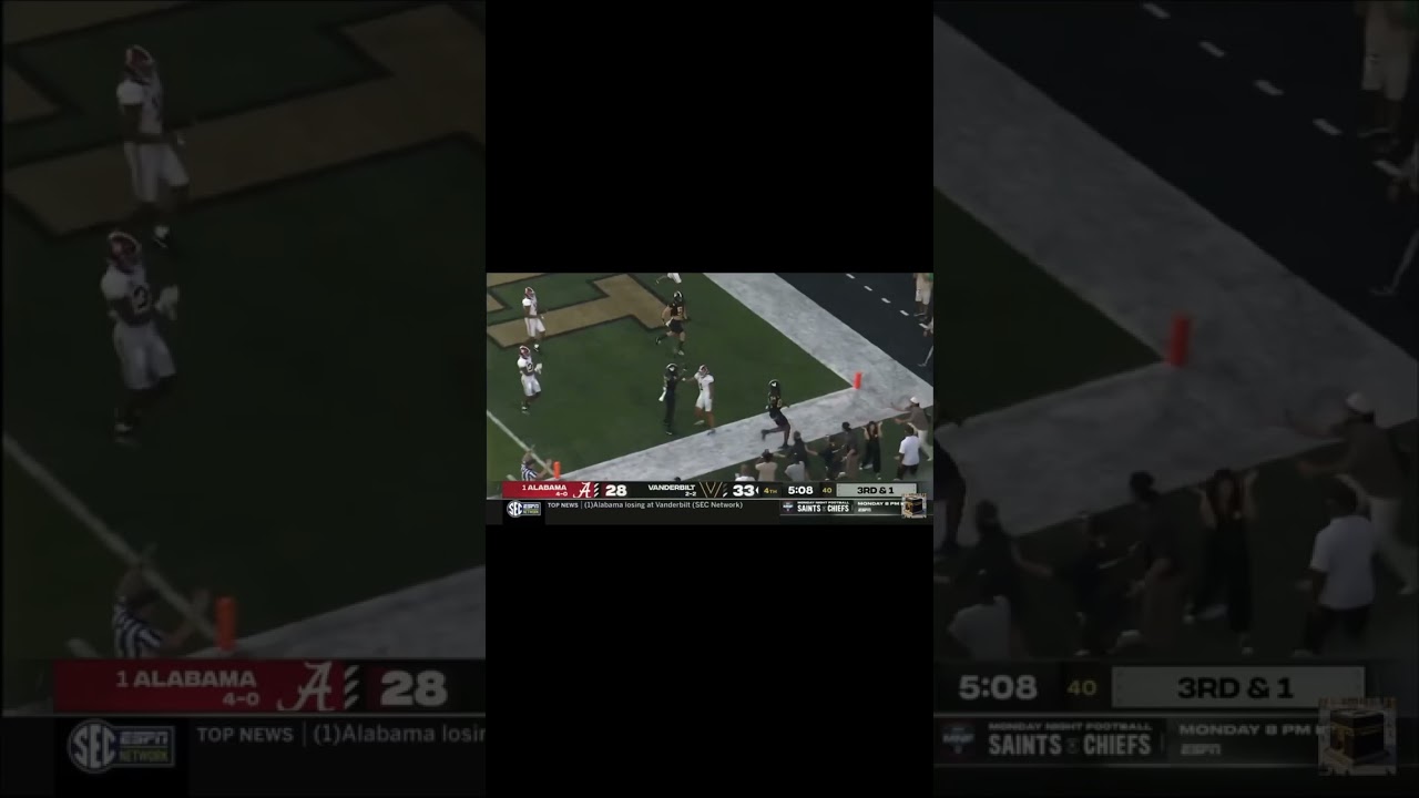 Vanderbilt with the upset of #1 Alabama