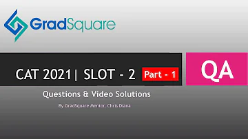 CAT 2021 Slot-2 Questions with Video Solutions (QA Section) - Part-1 by GradSquare