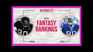 Week 9 fantasy football rankings: defense