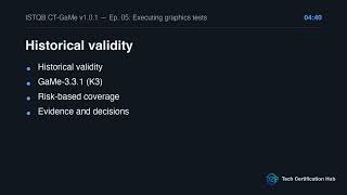 Executing graphics tests | ISTQB CT-GaMe v1.0.1 — Ep. 05