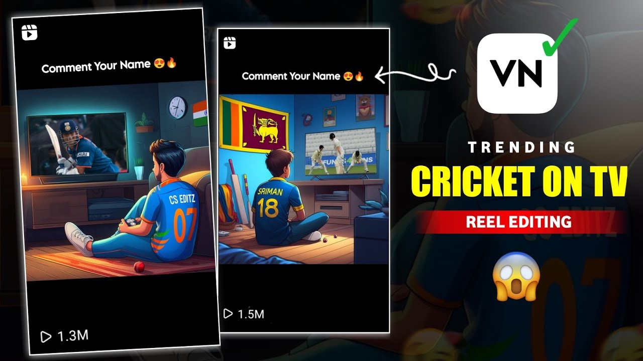 Indian Cricket Viral Reels Editing | How to Edit Viral Cricket Team Jersey Video Editing With VN App