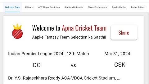 Create #fantasyteam with best #cricketanalysis from ApnaCricketTeam.com #fantasy #ai Team selector