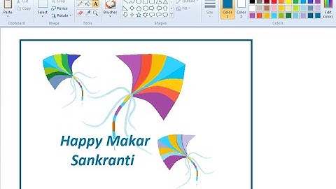 How to Draw Makara Sankranti Greetings in Ms PAint?