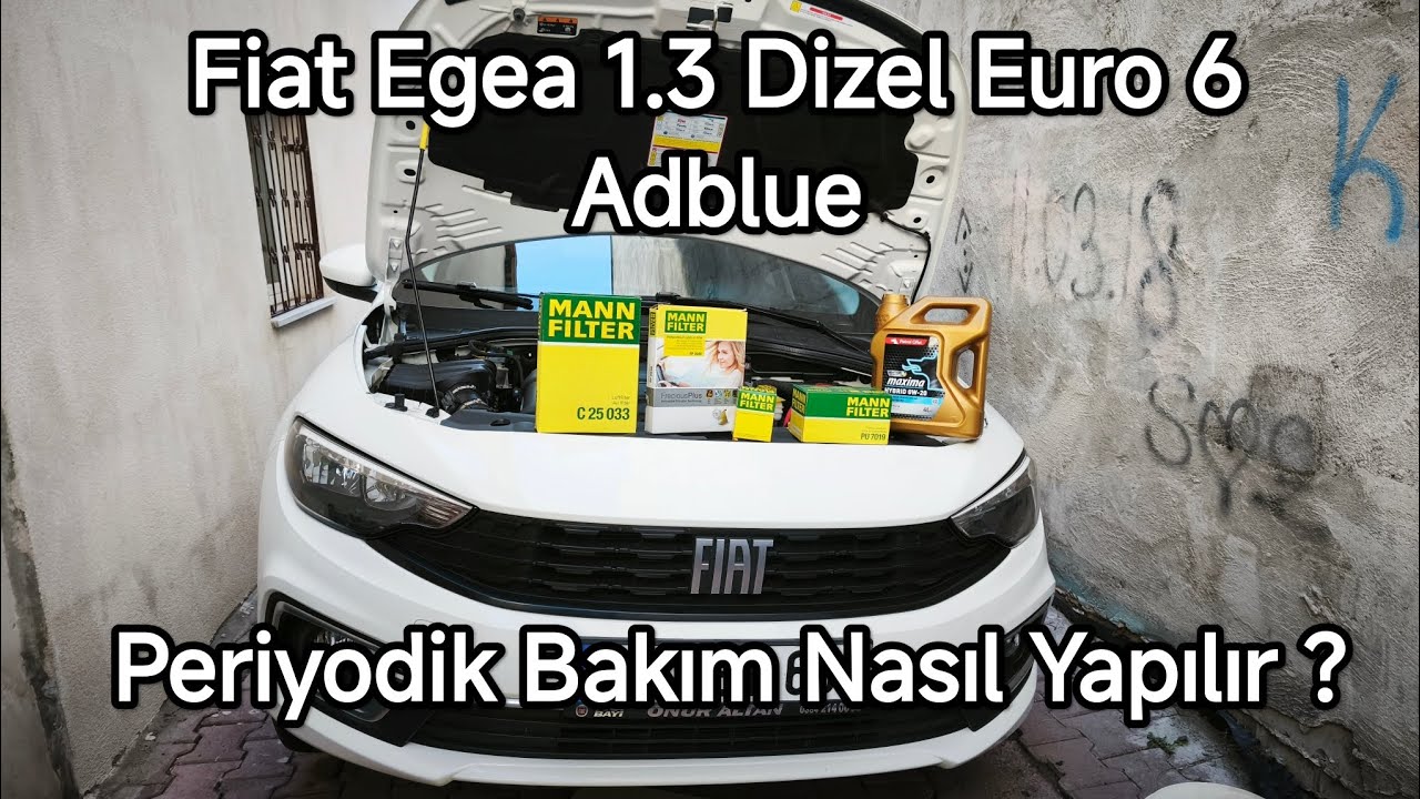 Fiat Egea 1.3  Euro 6 Adblue Yağ ve Yağ Filtre Periyodik Bakımı Nasıl Yapılır ?