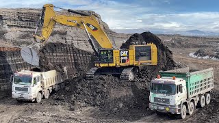 Caterpillar 6015B Excavator Loading Trucks With Two Passes  Sotiriadis Mining Works