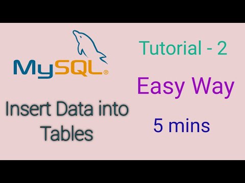 MySQL Tutorial for Beginners - 2 - Inserting data into table