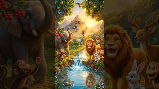 🐘🐒🐦 What the elephant, monkey, and bird did together… is incredible! 😳 #AnimatedStory #MoralStory