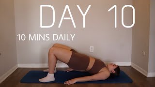 Day #10 Beginner 10 Mins Daily 30 Day Workout Challenge - Full Body At Home No Equipment