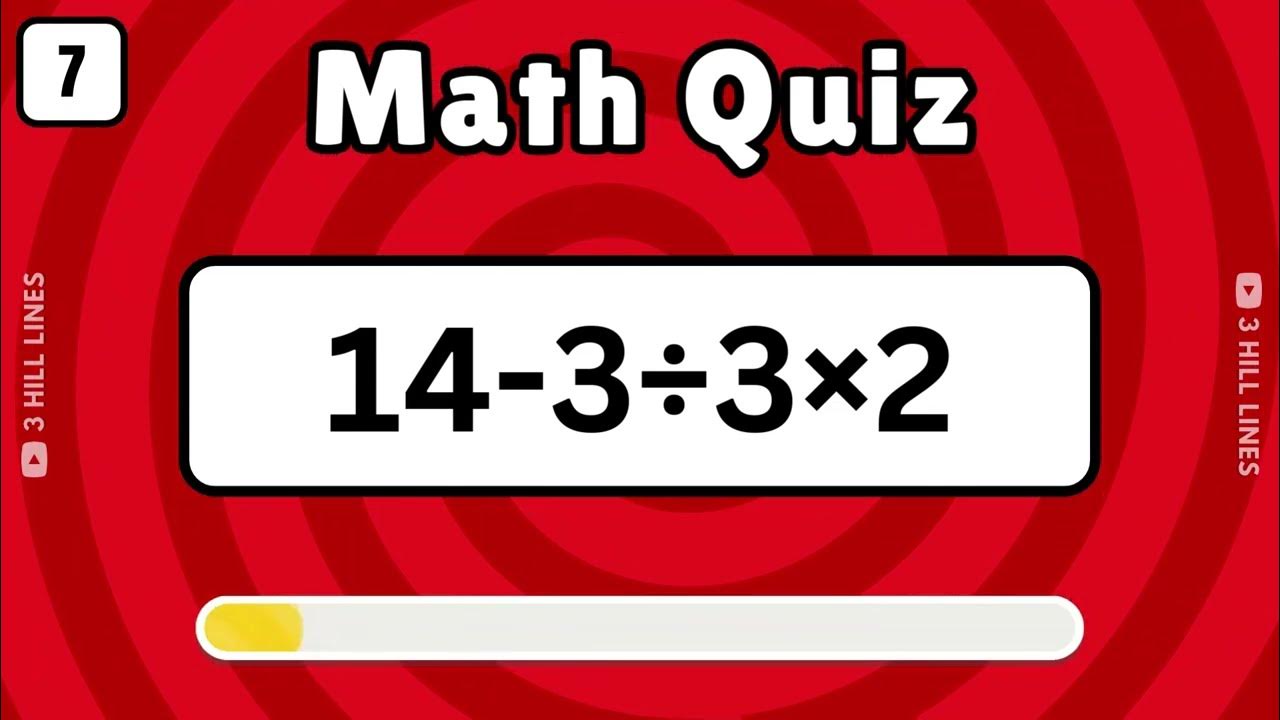 Basic Math Quiz | BODMAS | Good for brain ️ 🟰 - YouTube