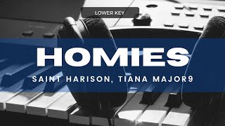 homies - Saint Harison, Tiana Major9 (Acoustic Karaoke) Lower Key