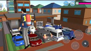 My high school simulator game part 584😱 II #carcollection #gaming #idsakuraschoolsimulator #police