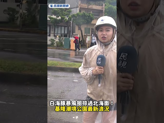 白海豚暴風圈掠過北海面！基隆潮境公園最新浪況｜民視新聞｜