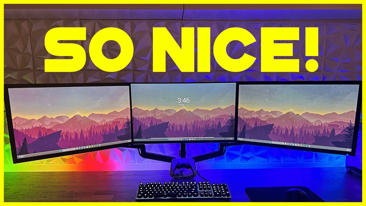 Review of the WALI Triple Monitor Mount!