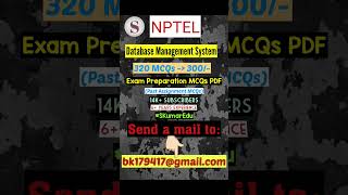Database Management System || NPTEL Exam Preparation MCQs 2026 | Jan-Apr #nptel2026 #nptelexam