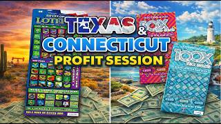 ‼️Mixed State Profit Session‼️ Texas Mega Loteria, 50X & 100X the Cash Connecticut Lotto Scratch Off