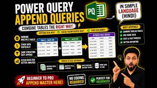 Append Tables in Power BI 🔥 | Combine Data Easily (Power Query Hindi)