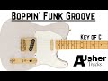 Boppin' Funk Groove in the key of C | Guitar Backing Track