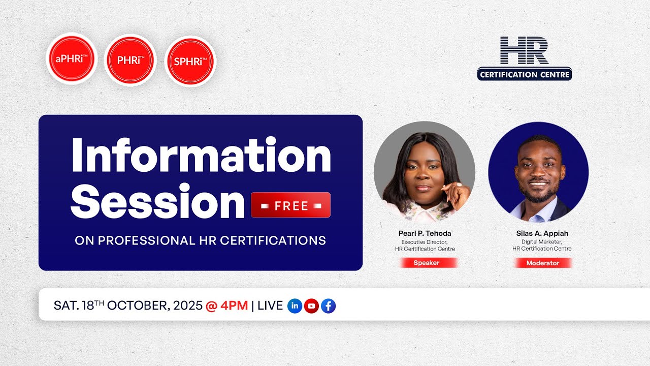 FREE INFORMATION SESSION ON INTERNATIONAL HR CERTIFICATIONS