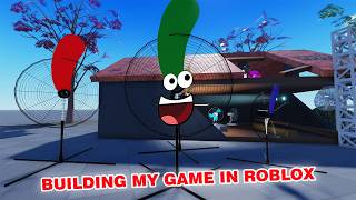 BUILDING MY FAN GAME IN ROBLOX! 😱🌀🏠 | Construindo um jogo de ventiladores na casa de papelão! screenshot 2