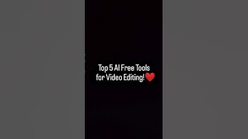 Top 5 AI Free Tools for Video Editing! #videoediting #video #editing #aitools #tools