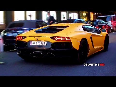 ARAB Matte Yellow Lamborghini Aventador In London! REVS & Driving Scenes!