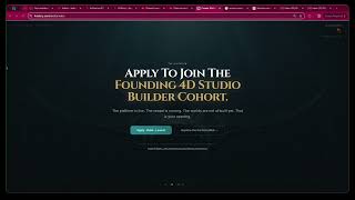 Pitch Deck  Video 10 Apply To Join The Founding 4D Studio Builder Cohort