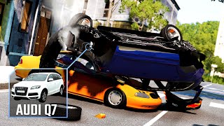 Accidente Intentionate cu un Audi R8 si un Q7 pe BeamNG.Drive