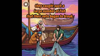 From Empty Nets to Overflowing Blessings #shorts #coloring #biblestories #miracle #fishing #disciple