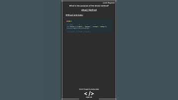 JavaScript Interview Question: Slice Method #javascriptinterview #javascript #js
