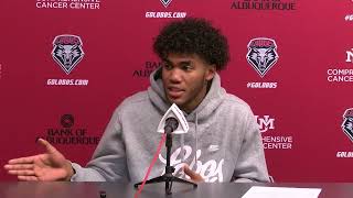 Donovan Dent Postgame - UNM vs. Jacksonville State 11/25/2022